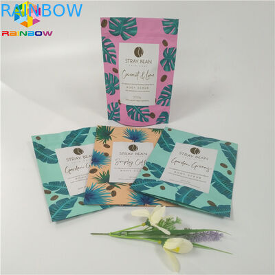 Spersonalizowane torby papierowe klasy spożywczej Stojące do recyklingu opakowania na peeling do ciała