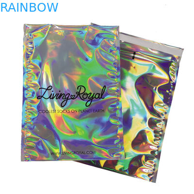Wodoodporne błyszczące, metalowe torby z folii aluminiowej Holographic Mailer Pac