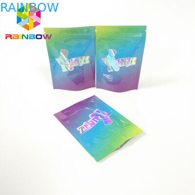 Odporne na wilgoć Torby na etui z zamkiem błyskawicznym RUNTZ Kolorowe Mylar Laser Hologram Zip Lock