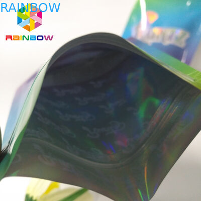 Odporne na wilgoć Torby na etui z zamkiem błyskawicznym RUNTZ Kolorowe Mylar Laser Hologram Zip Lock