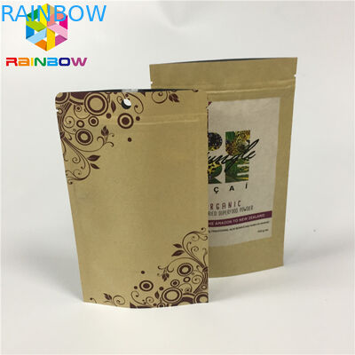 Kraft Paper Ziplock Stand Up Pouches Folia aluminiowa Self Stand Odporność na wilgoć do orzechów Snack