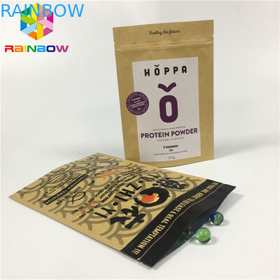 Kraft Paper Ziplock Stand Up Pouches Folia aluminiowa Self Stand Odporność na wilgoć do orzechów Snack