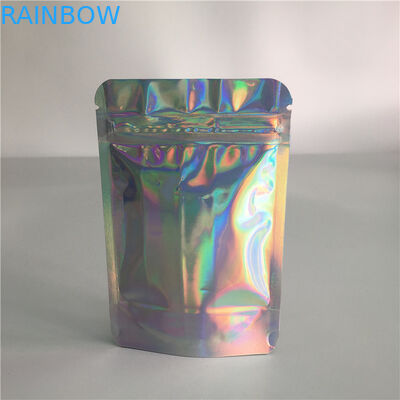 Opakowanie foliowe z folii Mylar Torba z tworzywa sztucznego Hologram Zipper Custom Printing With Clear Window