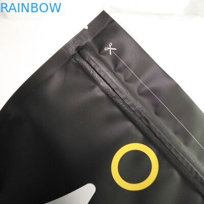 1 kg 500 gramów 250 gramów Stand Up Black Matowy worek na kawę z górnym zamkiem i aluminiowymi foliami wewnątrz