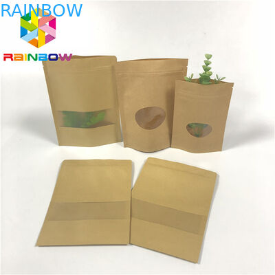 Rectangle Round Window Customized Paper Bags 50-200 Microns Grubość do pakowania
