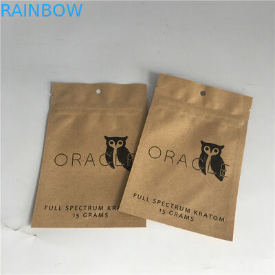 Woreczki Brown Kraft Paperstand Up 120-140 mikronów grubości do przypraw w proszku