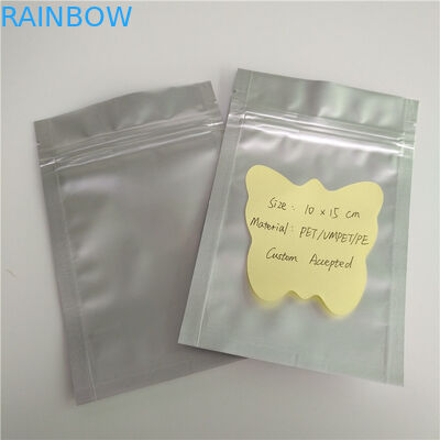Zwykły kolor srebrny Stand Up Zipper Pouch Torby Niestandardowe opakowanie laminowane