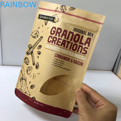 Opakowania ziaren kawy Dostosowane torby papierowe 120-180 Grubość mikrofonu z nadrukiem logo