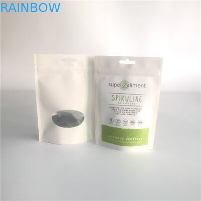 Resealable Customized Paper Bags Stand Up Pouches Wklęsłodruk z przezroczystym oknem