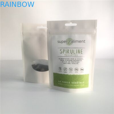 Resealable Customized Paper Bags Stand Up Pouches Wklęsłodruk z przezroczystym oknem