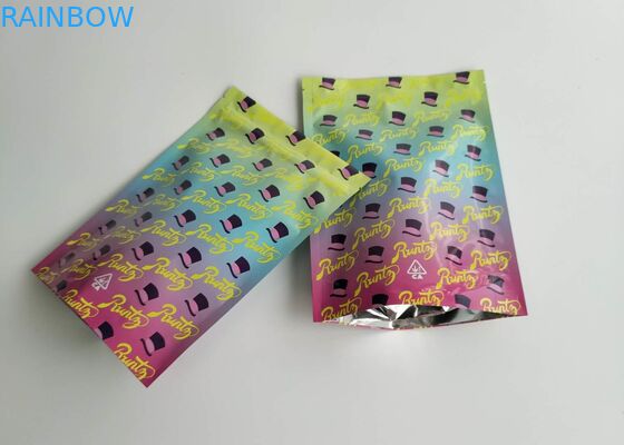 Konstrukcja zamka błyskawicznego Niestandardowe nadruki woreczki stojące Błyszcząca torba Runtz Zapachowy dowód