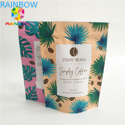 Niestandardowe opakowanie Stand Up Pouch Bag Zipper Resealable For Coffee Beans