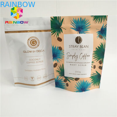 Folia aluminiowa Stań w torebkach z kawą, plastikowe torby Ziplock z nacięciami