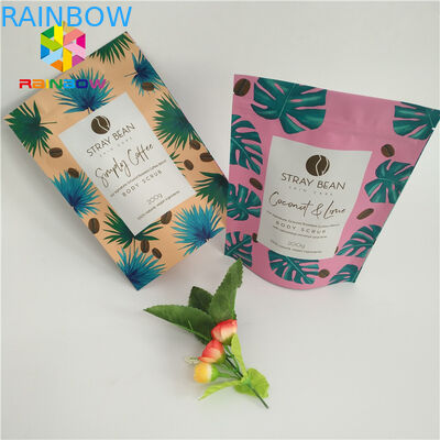 Folia aluminiowa Stań w torebkach z kawą, plastikowe torby Ziplock z nacięciami