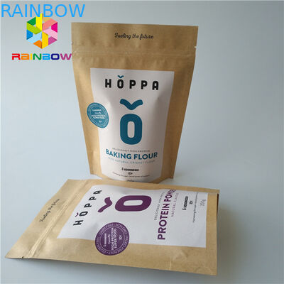 Opakowanie ekologiczne etui z folii spożywczej Logo marki Ziplock z nadrukiem Kraft Craft Paper