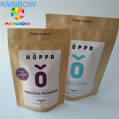 Opakowanie ekologiczne etui z folii spożywczej Logo marki Ziplock z nadrukiem Kraft Craft Paper