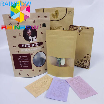 Eco-Friendly Food Paper Packaging Opakowanie termiczne Ziplock Valve For Coffee Bean
