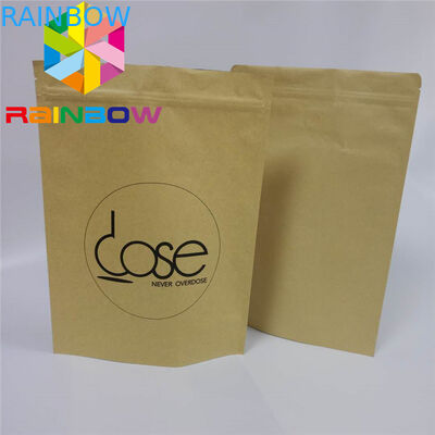 Eco-Friendly Food Paper Packaging Opakowanie termiczne Ziplock Valve For Coffee Bean