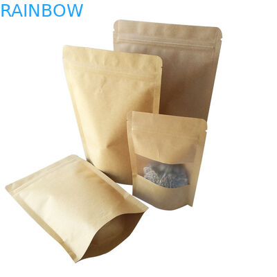 Opakowanie do wielokrotnego użytku Snack Bag Opakowanie niestandardowe Kraft Food Stand Up Pouch Certyfikowane