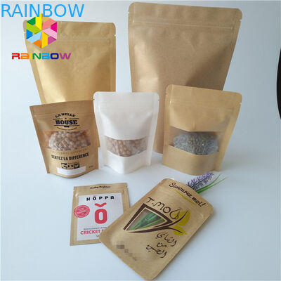 Opakowanie do wielokrotnego użytku Snack Bag Opakowanie niestandardowe Kraft Food Stand Up Pouch Certyfikowane