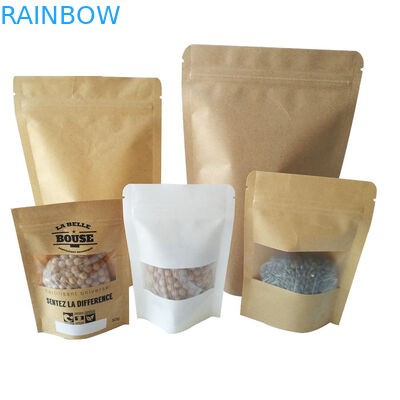 Opakowanie do wielokrotnego użytku Snack Bag Opakowanie niestandardowe Kraft Food Stand Up Pouch Certyfikowane