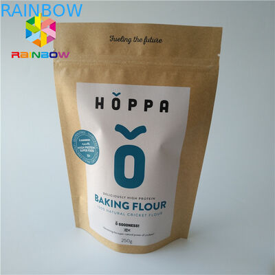 Niestandardowe Ziplock Żywności Stand Up Pouch Bag Kraft Paper Matte Surface