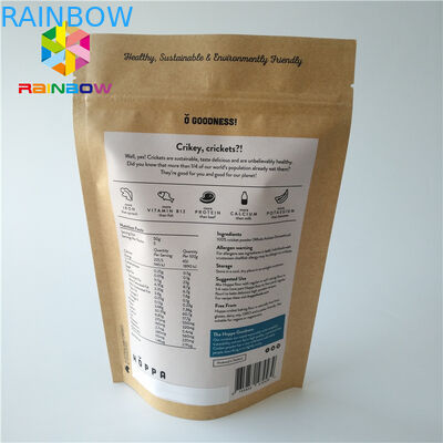 Niestandardowe Ziplock Żywności Stand Up Pouch Bag Kraft Paper Matte Surface