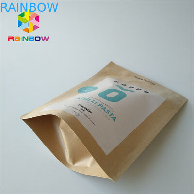 Niestandardowe Ziplock Żywności Stand Up Pouch Bag Kraft Paper Matte Surface