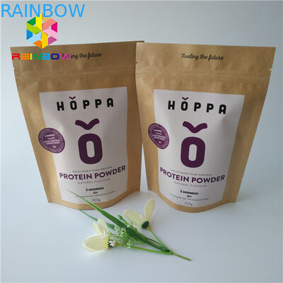 Niestandardowe Ziplock Żywności Stand Up Pouch Bag Kraft Paper Matte Surface