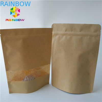 Kraft Paper Niestandardowe woreczki Stand Up Opakowania na ziarna kawy 1kg 500g