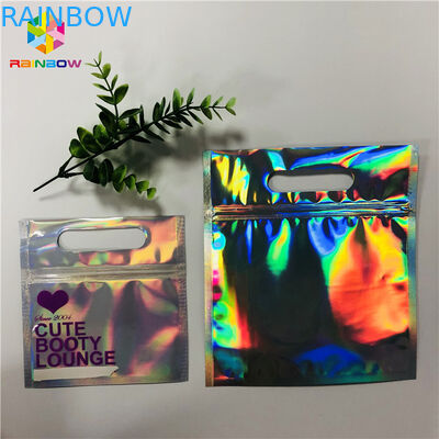 Zipper Plastic Folia kosmetyczna Mylar Folia Hologram Laser Hologram Stand Up