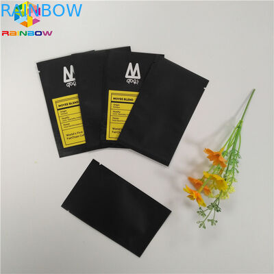 Mały czarny kolor Stand Up Zipper Pouch Trzyczęściowa uszczelniona folia aluminiowa Mylar
