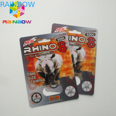 Opakowanie typu blister z normalnym rozmiarem Opakowanie z efektem 3D Sex Pill dla mężczyzn