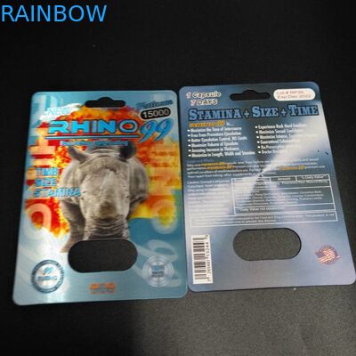 Opakowanie typu blister z normalnym rozmiarem Opakowanie z efektem 3D Sex Pill dla mężczyzn