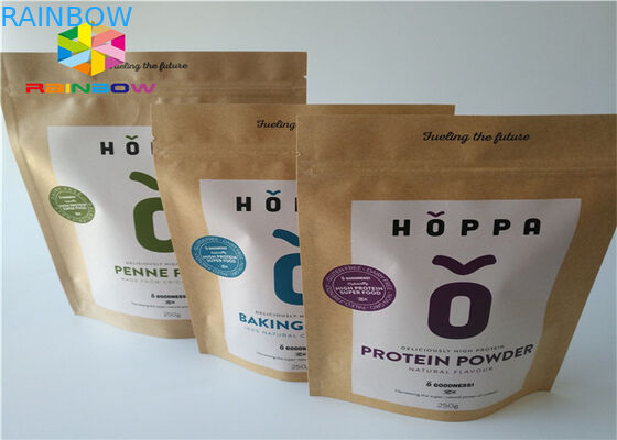 Wyczyść okno Dostosowane torby papierowe z recyklingu Brązowy papier pakowy na zakupy