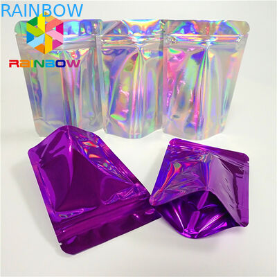 Puder kosmetyczny do brokatów Snack Torby do pakowania Shinny Holographic Hologram Mylar Pouch