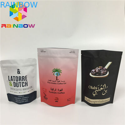 Wklęsłodruk Stand Up Zipper Pouch Tear Notch Line Zip Lock Laminowana folia