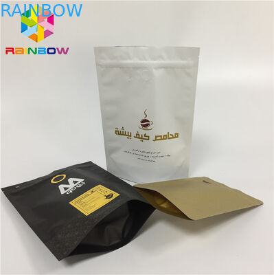 Wklęsłodruk Stand Up Zipper Pouch Tear Notch Line Zip Lock Laminowana folia