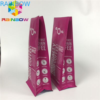 Opakowanie z folii aluminiowej, Stand Up Coffee Bags Flat Bottom With Valve