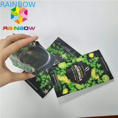 Materiał laminowany Stand Up Pouch Bags Moringa Opakowanie w proszku w proszku z zamkiem błyskawicznym