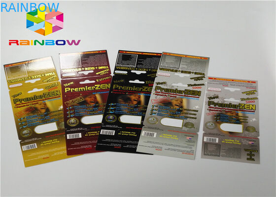 Plastikowa butelka Blister Włóż kartę Male Enhancement Pills 3d Pakowanie z kart / Display Box