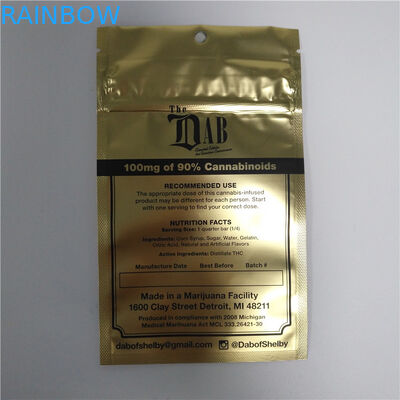 Worki Ziplock wielokrotnego użytku z zabezpieczeniem przed dziećmi, druk wklęsły Mylar Stand Up Pouch