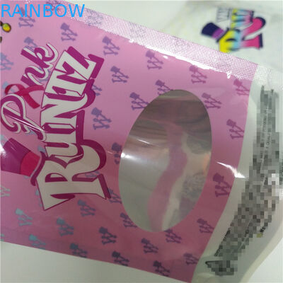 RUNTZ / Hologram Resealable Plastic Bags Ciastka Stand Up Pouch Żarty Up Zapach Dowód