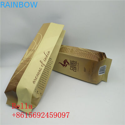 Matowa powierzchnia Stand Up Zipper Pouch Torebka z bocznym klinem Ziarna kawy Opakowanie z zaworem