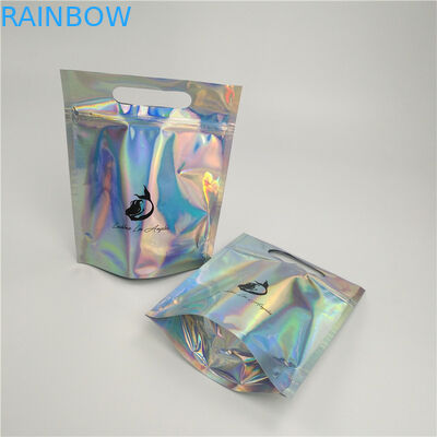 Moistureproof Folia Pouch Stand Up Zipper Top Customized Size With Handle