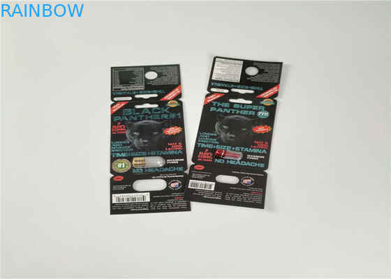 PP PET Materiał Plastikowy Blister Opakowanie Papier Sex Pigułka Z Złotym Rhino Pojemnik Pocisk