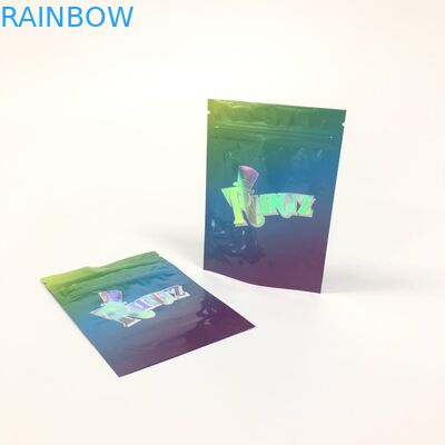 Niestandardowe 1 uncja 3.5g Puszka Żartuje Etykieta Vape Mylar Odporny na zapachy Opakowania funtowe Torby do pakowania chwastów Różowy Biały Runtz