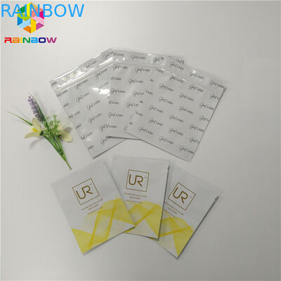 Biodegradowalne worki foliowe z tworzywa sztucznego Trzyczęściowe uszczelnione maski na twarz Opakowania do kosmetyków