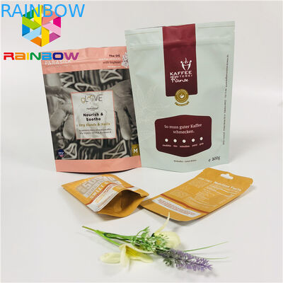 Opakowania z matowej torebki herbacianej Stand Up Bag z folii aluminiowej z zamkiem błyskawicznym / nacięciem