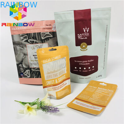 Opakowania z matowej torebki herbacianej Stand Up Bag z folii aluminiowej z zamkiem błyskawicznym / nacięciem